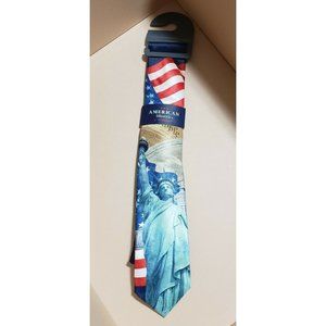 American Lifestyle Mens Neck Tie American Flag 1 SZ July 4 MSRP $40 USA Liberty